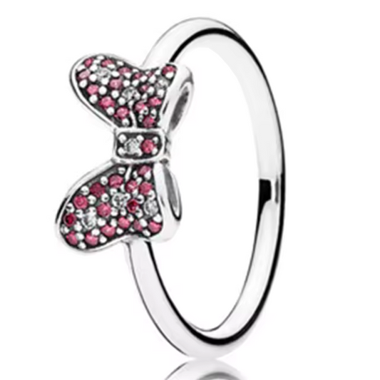 Minnie Bow Silver Ring – Elegance and Playful Spirit