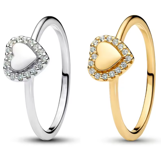 Eleganter Herzring – Silber oder Gold