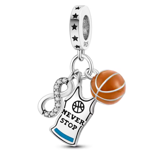 Basketball Ball and Jersey Charm – For Court Lovers
