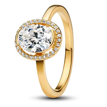 Elegant Ring with Central Brilliant – Timeless Refinement