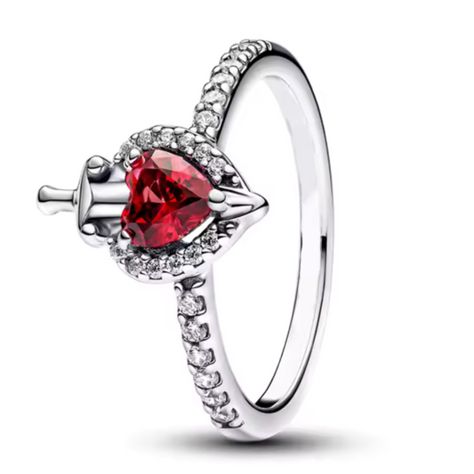 Silver Pierced Heart Ring – The Dark Elegance of the Evil Queen