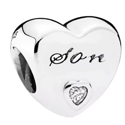 Charm Cœur Famille – 16 Designs au Choix