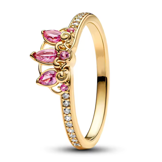 Gold- und Rosenring inspiriert von Rapunzel – Magie und Glanz goldenen Haares