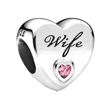 Charm Cœur Famille – 16 Designs au Choix