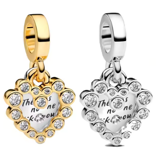 Doppelherz-Charm | Silber oder Gold