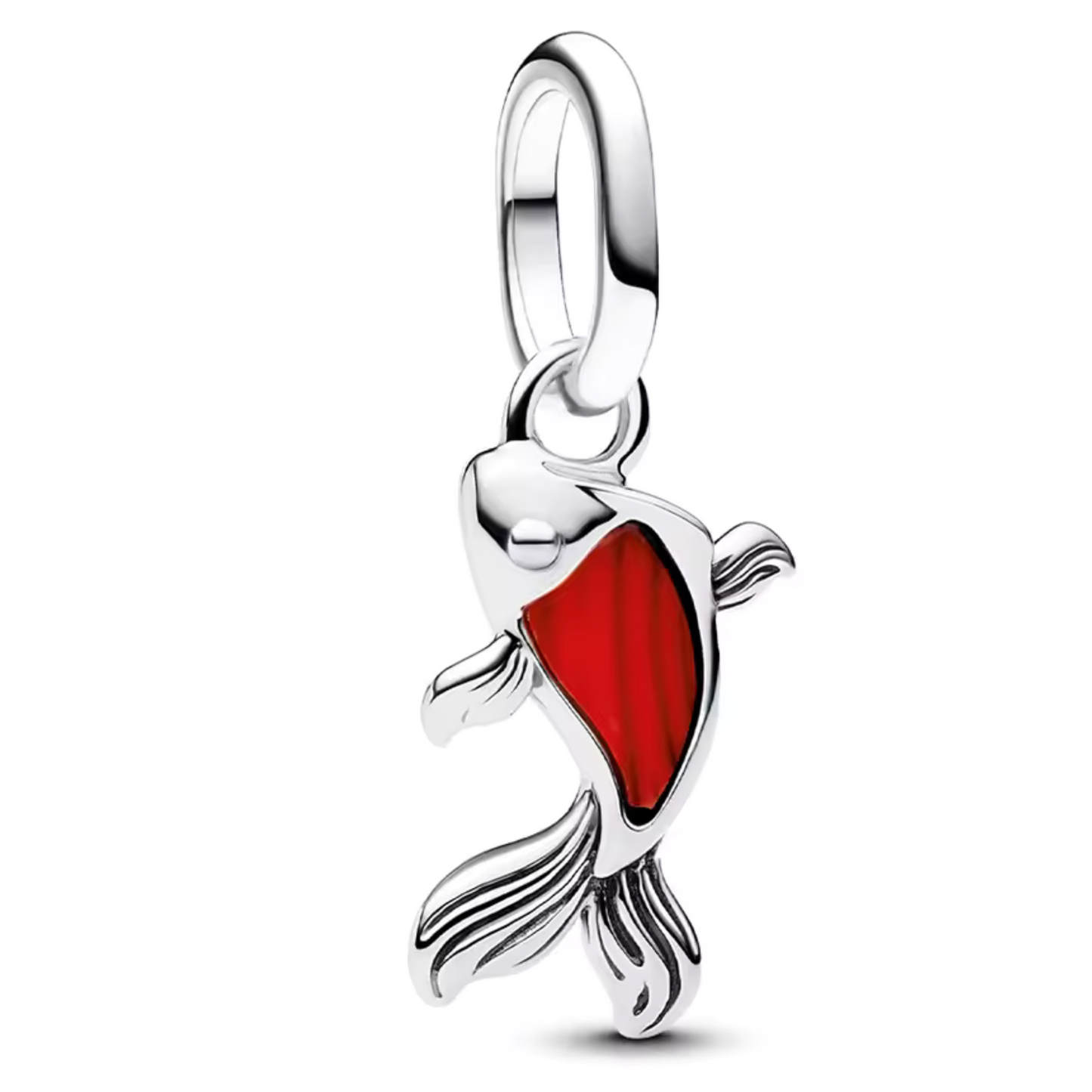 Red Murano Glass Koi Carp Pendant Charm – Oriental Strength and Serenity
