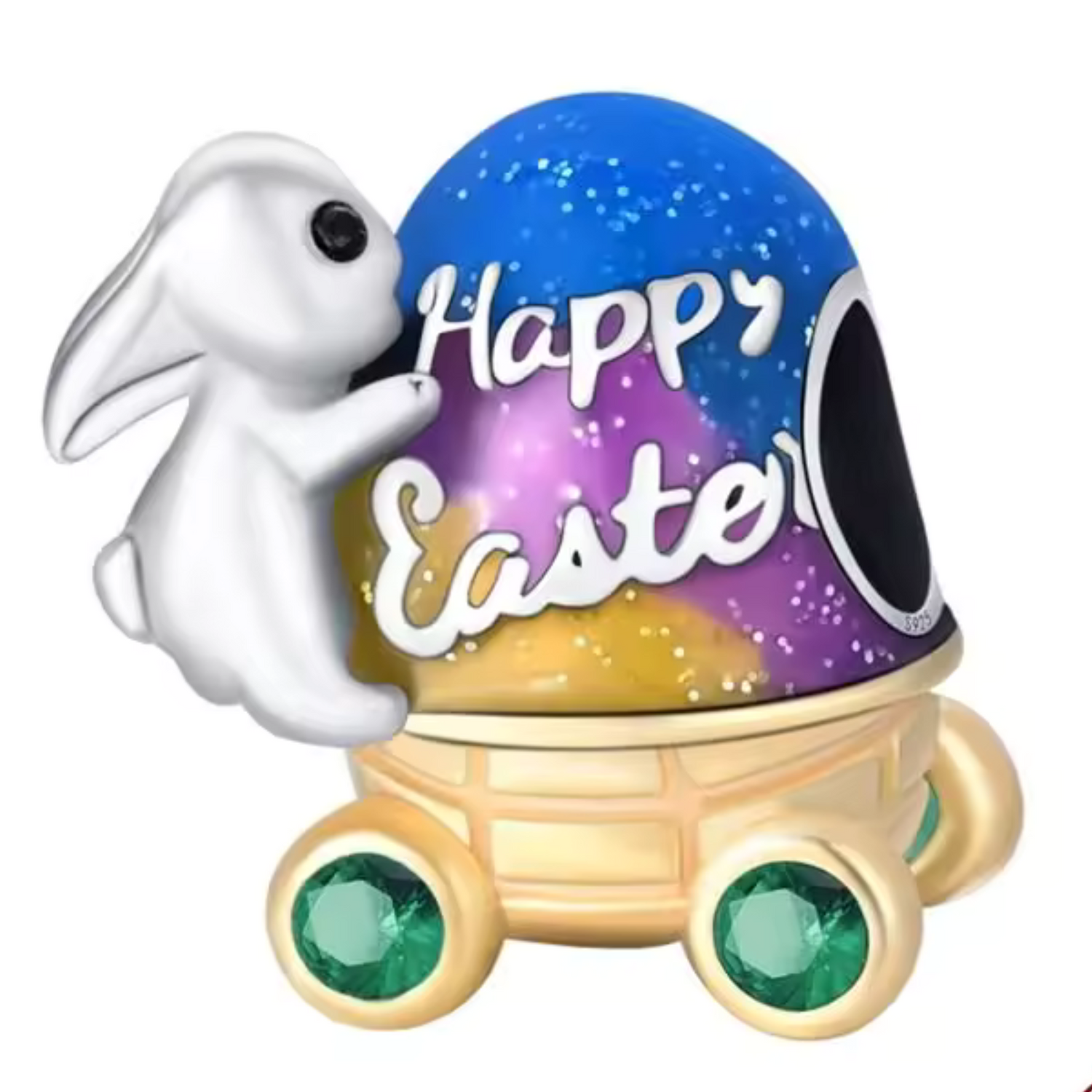 Charm - Rabbit "Happy Easter"