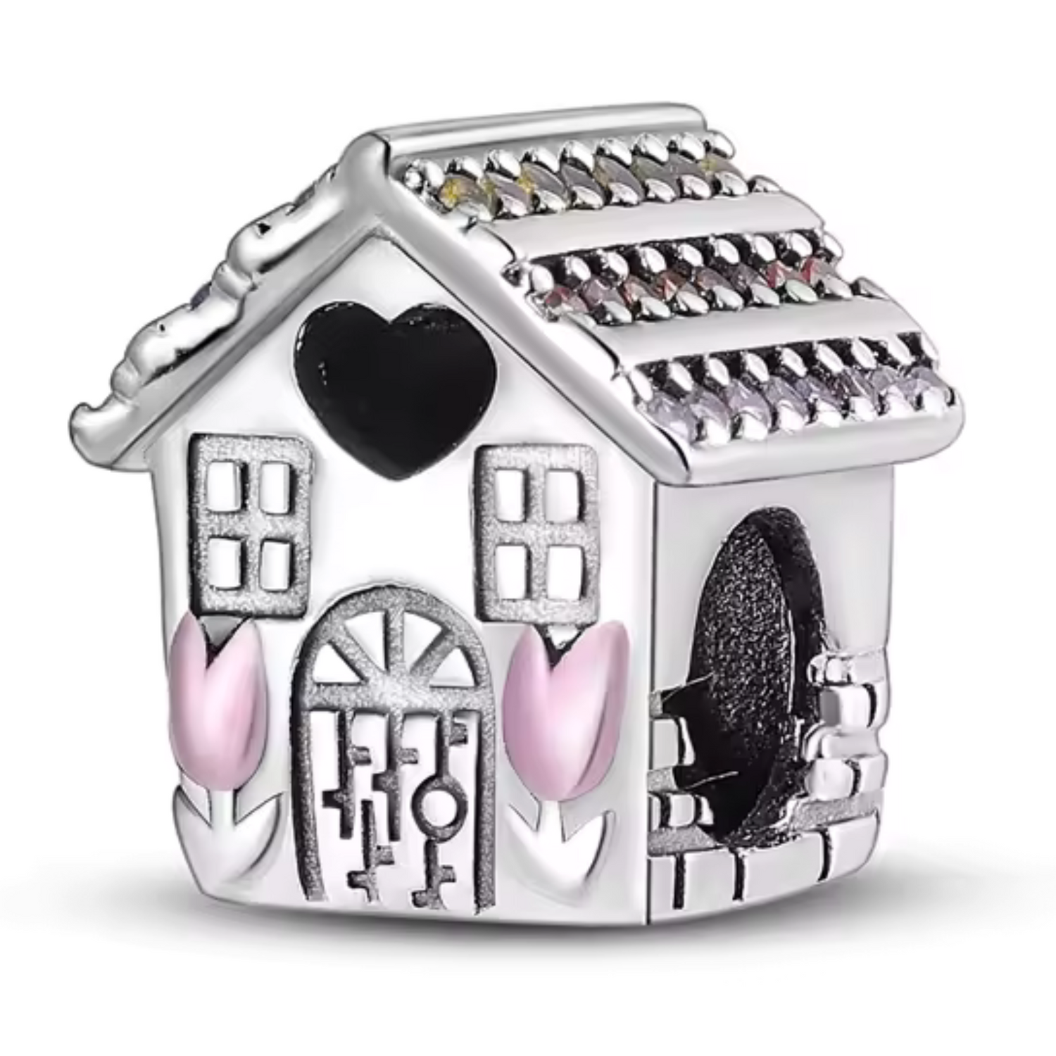 Charm House und rosa Tulpen – Wärme und Süße des Lebens
