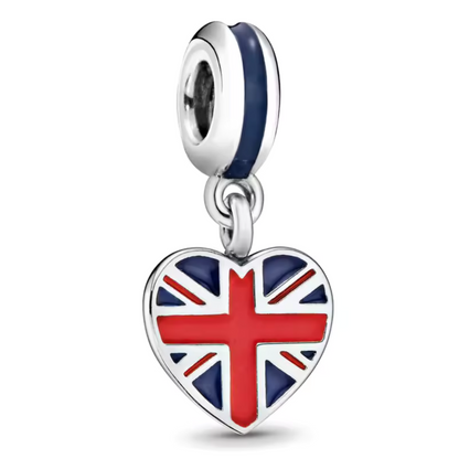 Charm Pendant - Heart Flag (14 Countries Available)