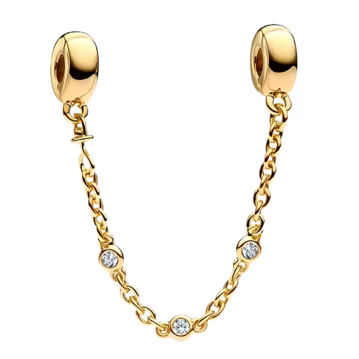 Gold Safety Chain Charm