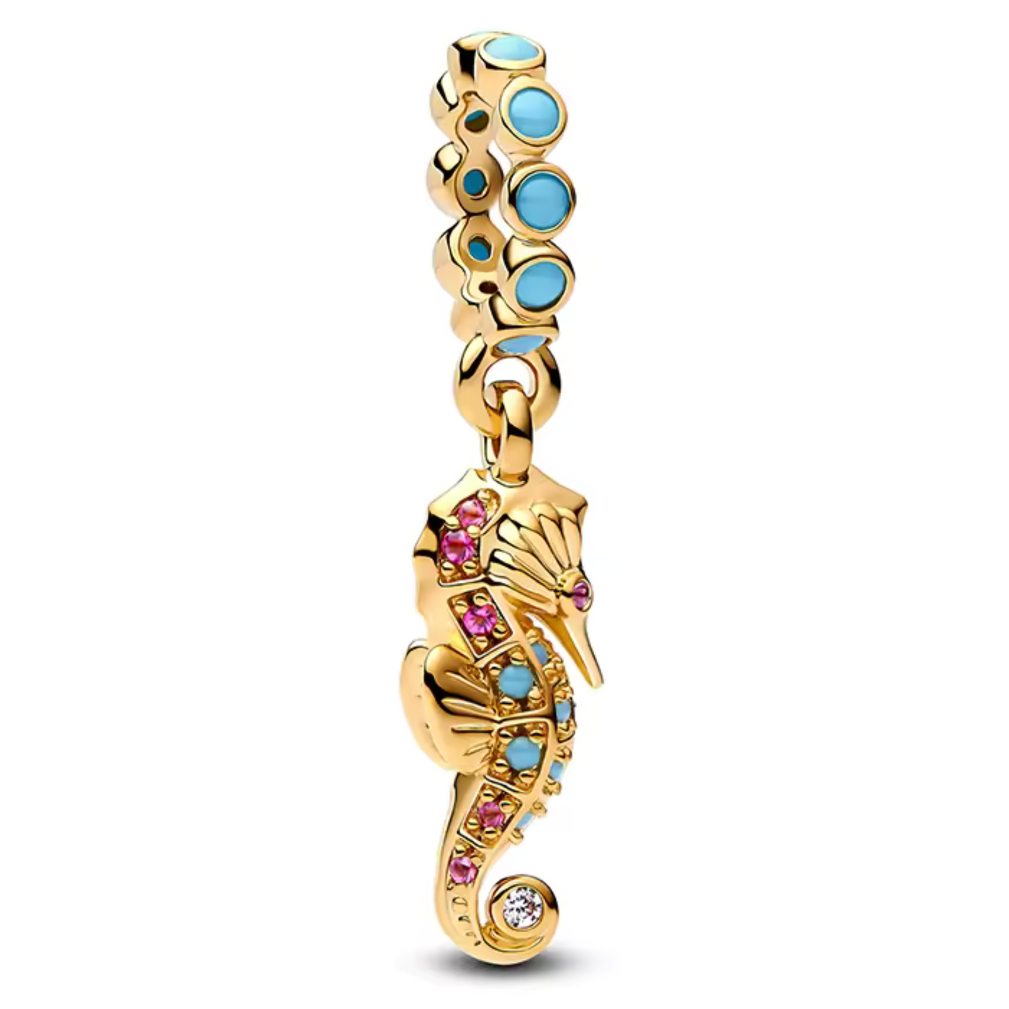 Seahorse Pendant Charm – Gold Finish