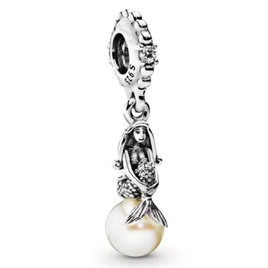 Charm Ariel, The Little Mermaid Sitting on a Pearl