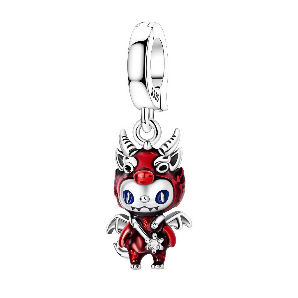 Charm-Anhänger – Roter Kawaii-Drache