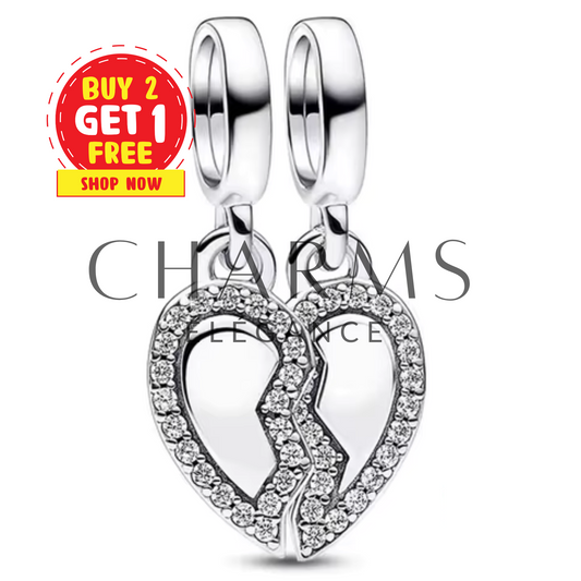 Charm Cœur à Partager "Friends to the End" - Charms Élégance