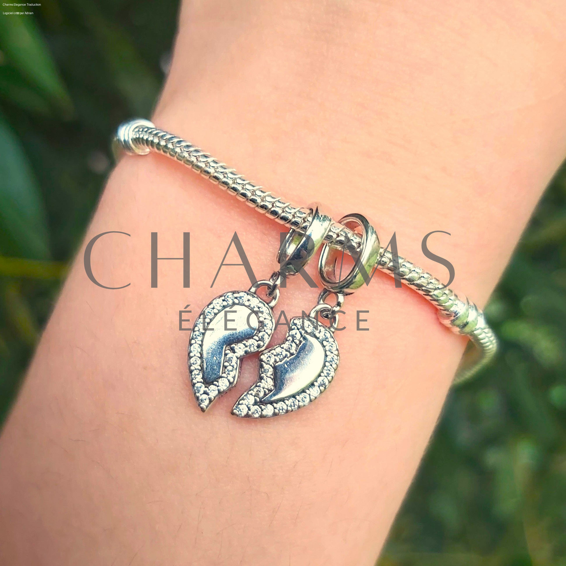 Charm Cœur à Partager "Friends to the End" - Charms Élégance