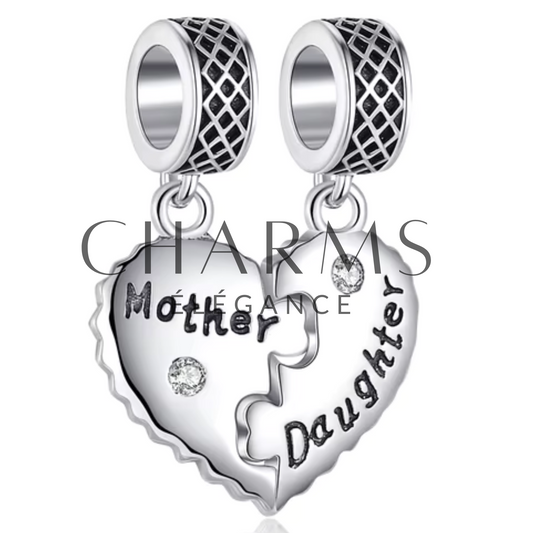 Charm Cœur à Partager Mother and Daughter - Charms Élégance