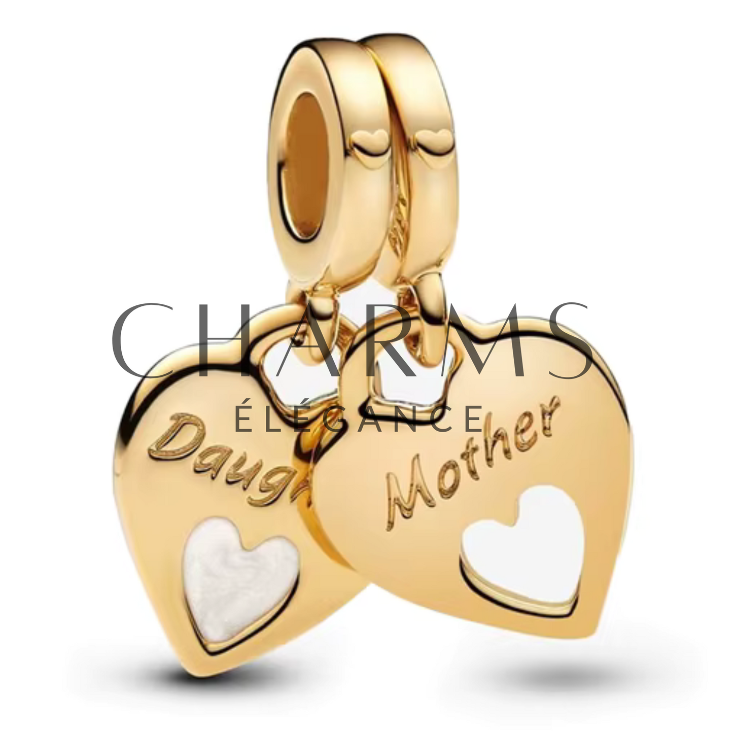 Lot de 2 Charms Mère et Fille doré - Charms Élégance