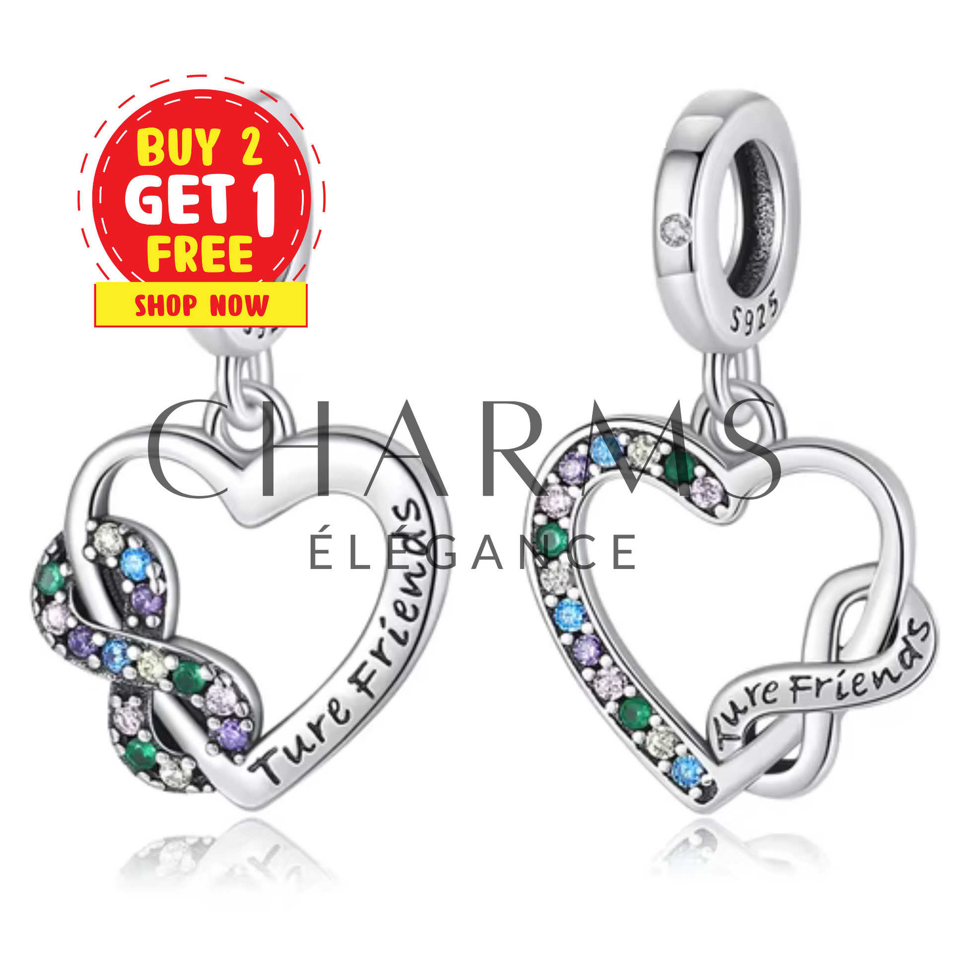 Lot de 2 Charms Ture Friends - Charms Élégance