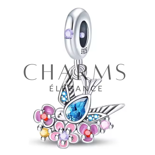 Charm Oiseau & Fleurs – Liberté et Beauté Naturelle - Charms Élégance