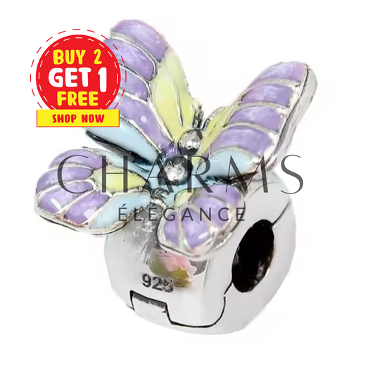 Charm Clip Papillon Violet – Élégance et Légèreté - Charms Élégance