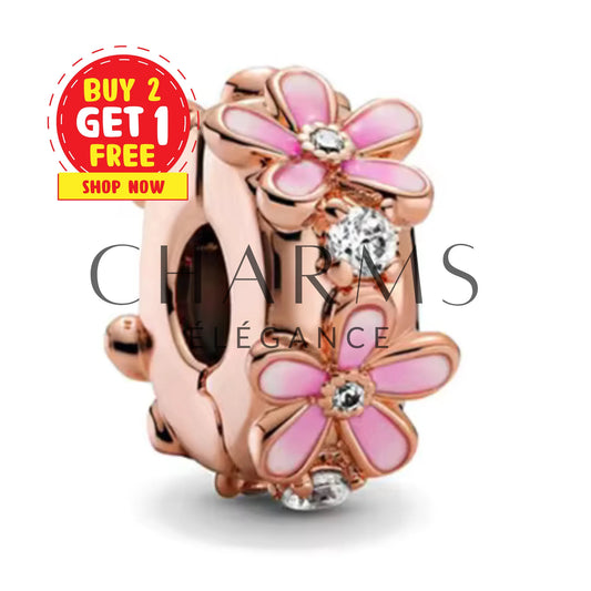 Charm Clips - Espaceur Marguerite Rose - Charms Élégance