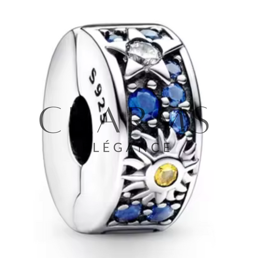 Clips Bleu Étoile et Soleil - Charms Élégance