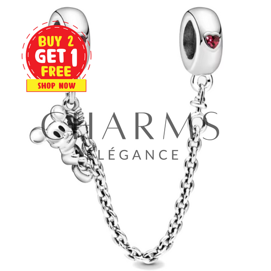 Charm Chaîne avec Mickey Accroché | Disney - Charms Élégance