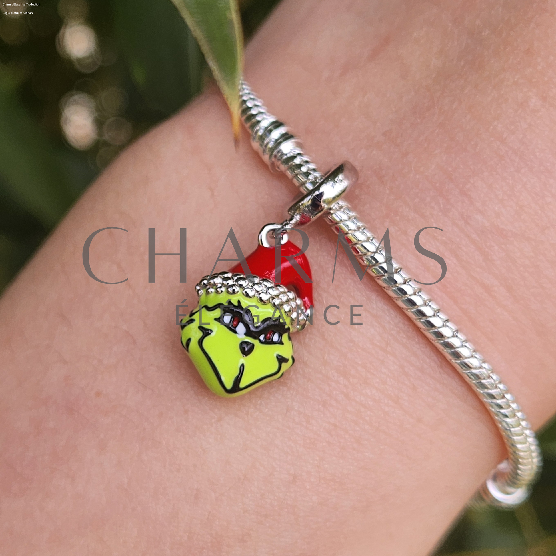 Charm Pendentif - Grinch Père Noël | Noël - Charms Élégance