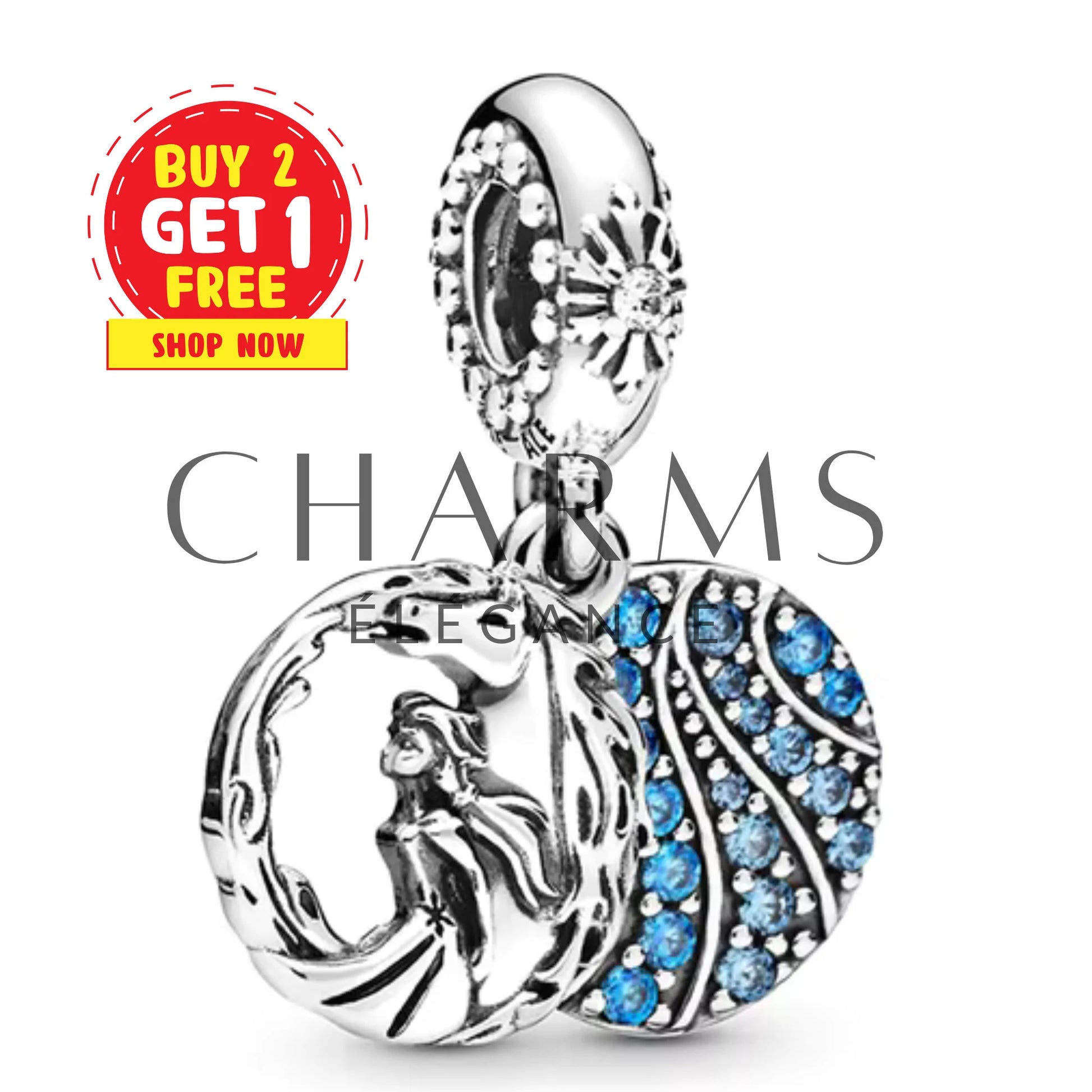 Charm Pendentif - Médaillon Elsa | La Reine des Neiges - Charms Élégance