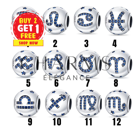 Charm - Signe Astrologique (12 Signes Astro Disponibles) | Version 2 - Charms Élégance