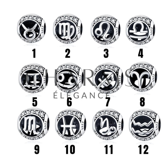 Charm - Signe Astrologique (12 Signes Astro Disponibles) | Version 1 - Charms Élégance