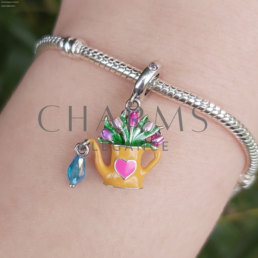 Charm Arrosoir Fleuri - Charms Élégance