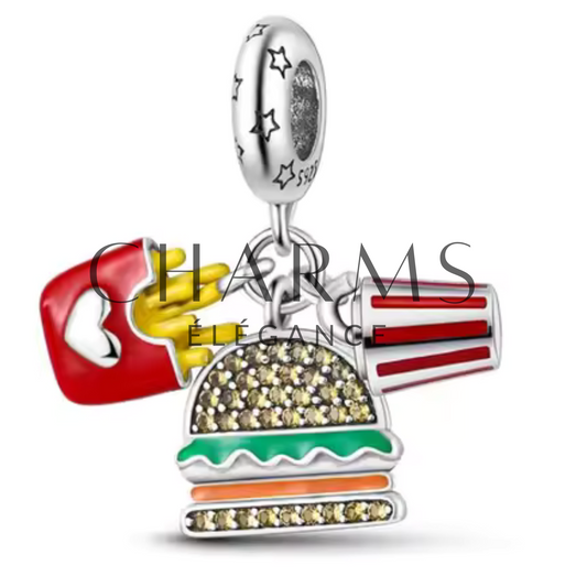 Charm Burger, Boisson et Frites - Charms Élégance