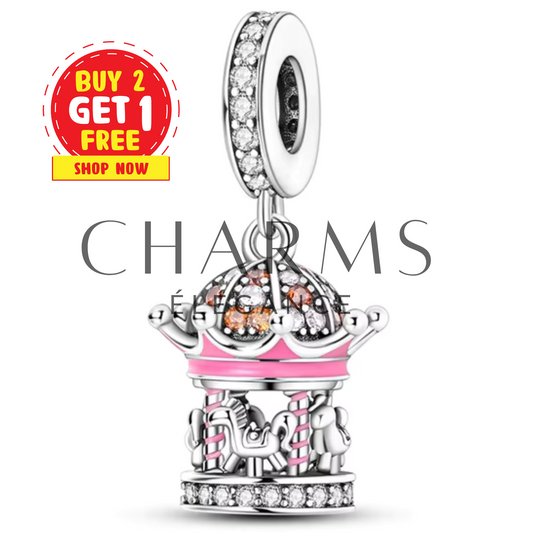 Charm Carrousel Rose - Charms Élégance