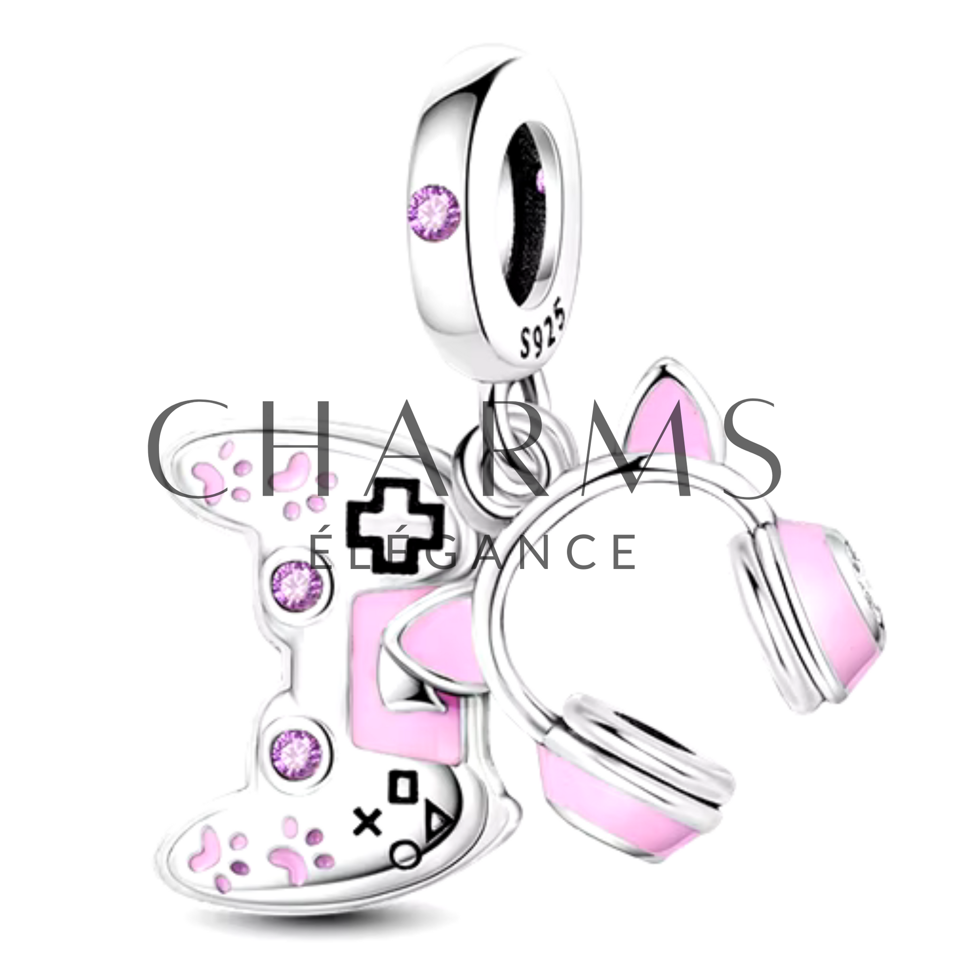 Charm Casque et Manette de Jeux Vidéos - Charms Élégance