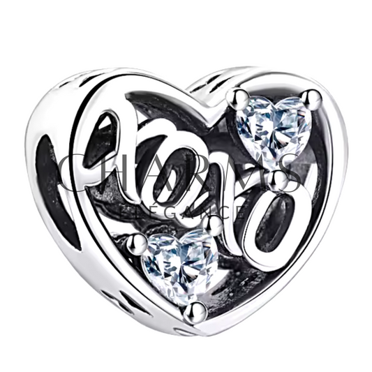 Charm Cœur avec Inscription "XOXO" - Charms Élégance