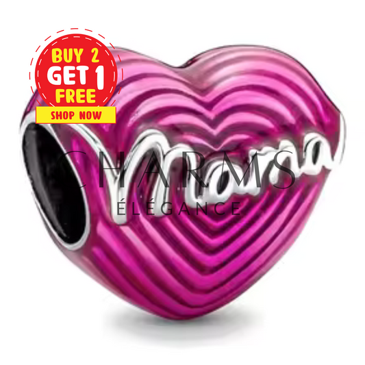 Charm Cœur Mama Rose - Charms Élégance