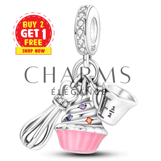 Charm Fouet et Cupcake - Charms Élégance