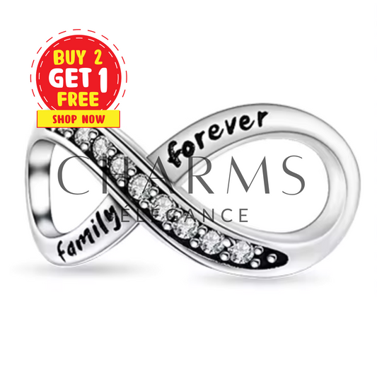 Charm Infini "Family Forever" – Amour et Lien Éternel - Charms Élégance