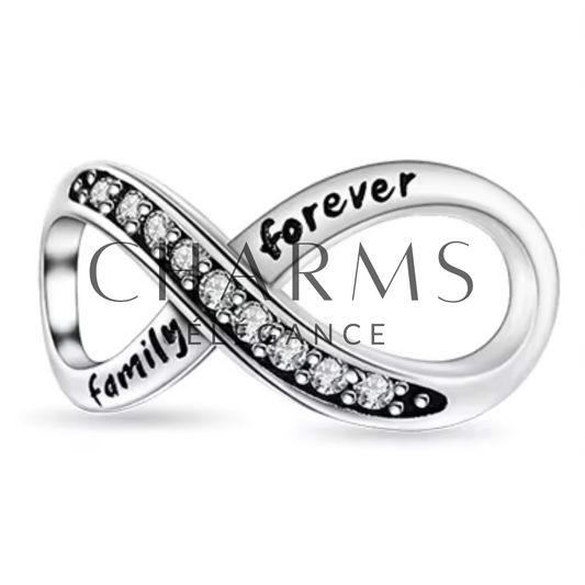 Charm Infini "Family Forever" – Amour et Lien Éternel - Charms Élégance