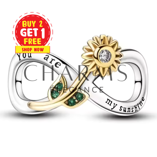 Charm Infini Tournesol - You Are My Sunshine - Charms Élégance