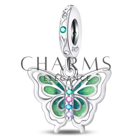Charm Papillon Vert - Charms Élégance
