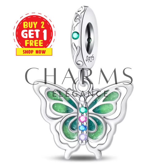Charm Papillon Vert - Charms Élégance
