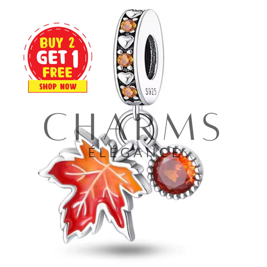 Charm Pendentif - Feuille d'Automne - Charms Élégance