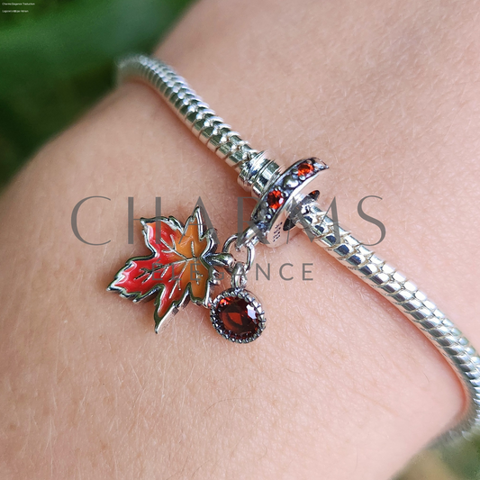 Charm Pendentif - Feuille d'Automne - Charms Élégance