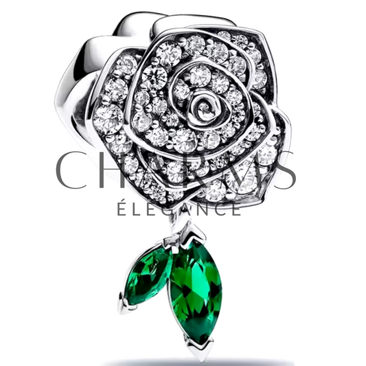 Charm Rose en Fleur - Charms Élégance