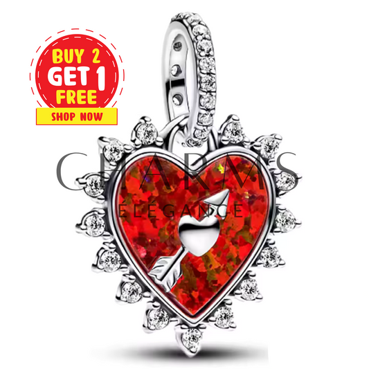 Pendentif Cœur Flèche - Charms Élégance