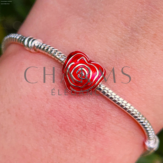 Charm Cœur Fleurs - Charms Élégance