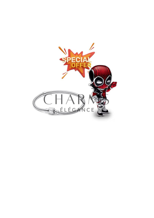 Offre Spéciale - Bracelet Marvel & Charm Deadpool