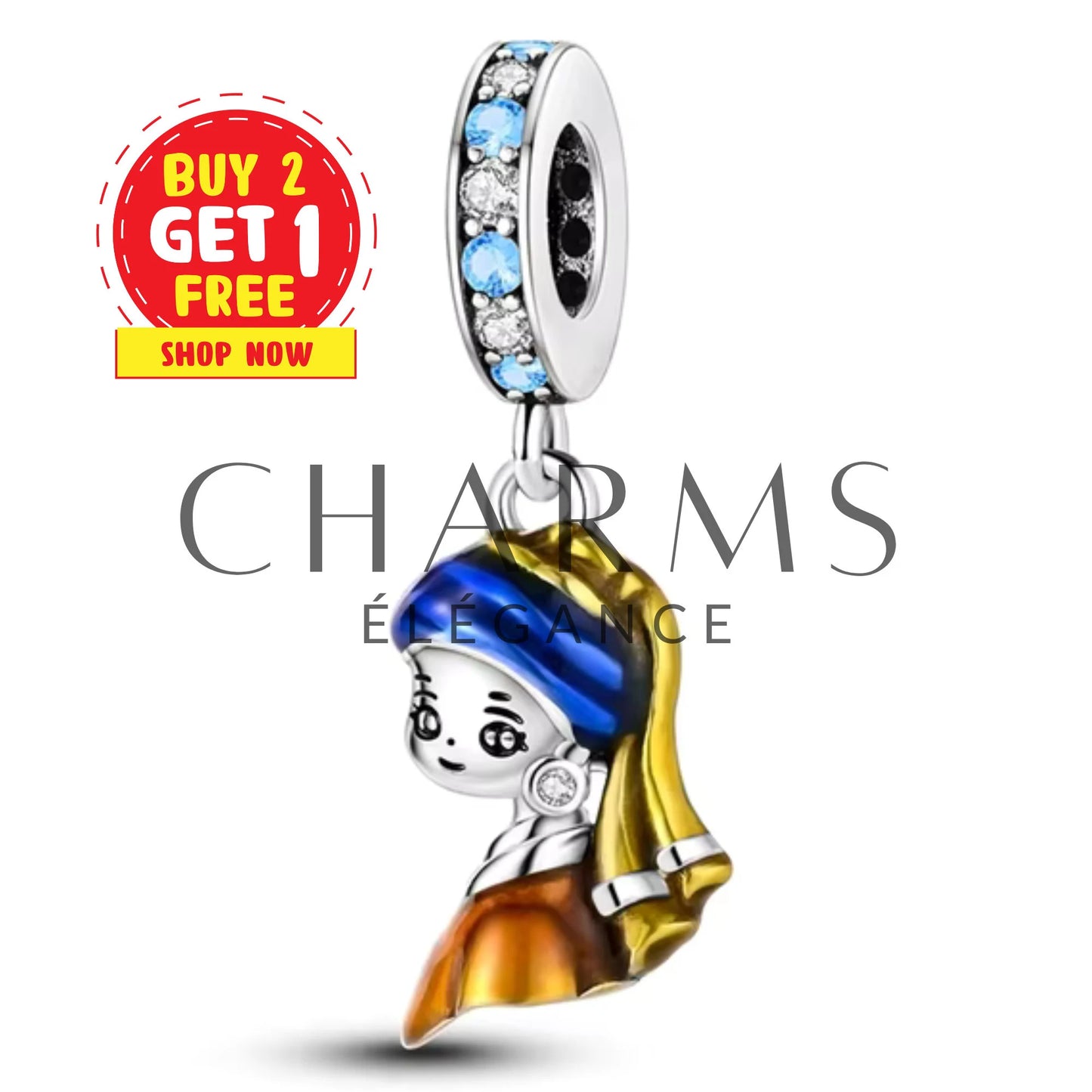 Charm Pendentif - La Jeune Fille à la Perle | Johannes Vermeer